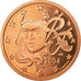 France, 2 Euro Cent, 2004, BE, MS(65-70), Copper Plated Steel, KM:1283