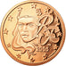 France, 2 Euro Cent, 2005, BE, MS(65-70), Copper Plated Steel, KM:1283