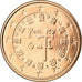 Portugal, 5 Euro Cent, 2016, MS(65-70), Aço Cromado a Cobre