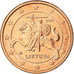 Litwa, Euro Cent, 2015, MS(63), Miedź platerowana stalą