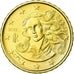 Itália, 10 Euro Cent, 2012, MS(65-70), Latão, KM:247
