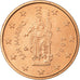 San Marino, 2 Euro Cent, 2004, MS(63), Aço Cromado a Cobre, KM:441
