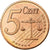 United Kingdom , Fantasy euro patterns, 5 Euro Cent, 2002, MS(63), Copper Plated