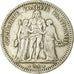 Moneta, Francia, Hercule, 5 Francs, 1848, Lyon, MB, Argento, KM:756.3