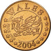 Grã-Bretanha, 2 Euro Cent, 2004, Wales, MS(63), Cobre