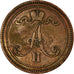 Moneta, Finlandia, Alexander II, 10 Pennia, 1865, MB+, Rame, KM:5.1
