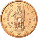 San Marino, 2 Euro Cent, 2005, TB+, Copper Plated Steel, KM:441