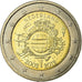Niederlande, 2 Euro, 10 ans de l'Euro, 2012, VZ, Bi-Metallic, KM:308