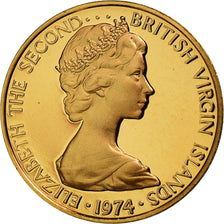 Coin, BRITISH VIRGIN ISLANDS, Elizabeth II, Cent, 1974, Franklin Mint, U.S.A.