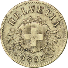 SWITZERLAND, 5 Rappen, 1850, Strasbourg, KM #5, EF(40-45), Billon, 1.64