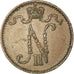 Moneda, Finlandia, Nicholas II, Penni, 1905, MBC, Cobre, KM:13