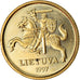 Munten, Lithouwen, 10 Centu, 1997, PR, Nickel-brass, KM:106