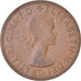 Moeda, Grã-Bretanha, Elizabeth II, Penny, 1966, VF(30-35), Bronze, KM:897