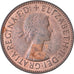 Coin, Great Britain, Elizabeth II, 1/2 Penny, 1967, VF(30-35), Bronze, KM:896