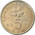 Coin, Malaysia, 5 Sen, 2006, EF(40-45), Copper-nickel, KM:50