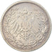 Moeda, ALEMANHA - IMPÉRIO, 1/2 Mark, 1905, Karlsruhe, EF(40-45), Prata, KM:17