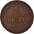 Moneda, Estados alemanes, BADEN, Friedrich I, 1/2 Kreuzer, 1866, MBC, Cobre