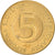 Moneta, Słowenia, 5 Tolarjev, 1993, EF(40-45), Mosiądz niklowy, KM:6
