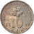 Coin, Malaysia, 10 Sen, 2009, F(12-15), Copper-nickel, KM:51