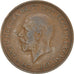 Coin, Great Britain, George V, 1/2 Penny, 1929, EF(40-45), Bronze, KM:837