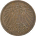 Moneda, ALEMANIA - IMPERIO, Wilhelm II, Pfennig, 1907, Stuttgart, MBC, Cobre