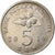 Coin, Malaysia, 5 Sen, 2010, EF(40-45), Copper-nickel, KM:50