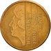 Coin, Netherlands, Beatrix, 5 Gulden, 1989, VF(30-35), Bronze Clad Nickel