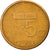 Moneta, Holandia, Beatrix, 5 Gulden, 1989, VF(30-35), Brąz pokryty Niklem