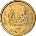 Munten, Singapur, 5 Cents, 2009, Singapore Mint, FR+, Aluminum-Bronze, KM:99