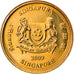 Munten, Singapur, 5 Cents, 2009, Singapore Mint, PR, Aluminum-Bronze, KM:99