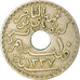 Moneda, Túnez, Muhammad al-Nasir Bey, 10 Centimes, 1919, Paris, MBC, Níquel -