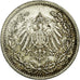 Coin, GERMANY - EMPIRE, 1/2 Mark, 1906, Berlin, EF(40-45), Silver, KM:17