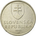 Moneta, Slovacchia, 5 Koruna, 1993, SPL-, Acciaio placcato nichel, KM:14