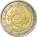 Belgio, 2 Euro, 10 years euro, 2012, SPL-, Bi-metallico, KM:315