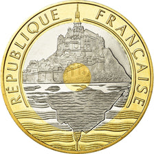 Moneda, Francia, Mont Saint Michel, 20 Francs, 1993, Paris, Proof, FDC