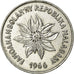 Moeda, Madagáscar, 5 Francs, Ariary, 1966, Paris, EF(40-45), Aço Inoxidável