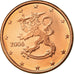 Moneta, Finlandia, Euro Cent, 2006, Vantaa, MS(65-70), Miedź platerowana