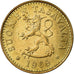 Moneta, Finlandia, 10 Pennia, 1969, MS(63), Aluminium-Brąz, KM:46