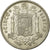 Coin, Spain, Caudillo and regent, 5 Pesetas, 1950, EF(40-45), Nickel, KM:778