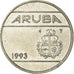 Monnaie, Aruba, Beatrix, 25 Cents, 1993, Utrecht, TTB, Nickel Bonded Steel, KM:3