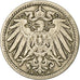 Monnaie, GERMANY - EMPIRE, Wilhelm II, 5 Pfennig, 1890, Berlin, TB+