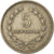 Moneta, El Salvador, 5 Centavos, 1975, BB, Acciaio ricoperto in rame-nichel