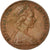 Coin, Australia, Elizabeth II, 2 Cents, 1970, EF(40-45), Bronze, KM:63