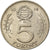 Moneta, Węgry, 5 Forint, 1978, EF(40-45), Nikiel, KM:594