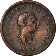 Munten, Groot Bretagne, George III, 1/2 Penny, 1806, FR, Koper, KM:662