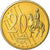 Isle of Man, Médaille, 20 C, Essai-Trial, 2003, SPL, Copper-Nickel Gilt