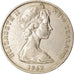 Moneda, Nueva Zelanda, Elizabeth II, 20 Cents, 1967, MBC, Cobre - níquel