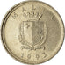 Moeda, Malta, 2 Cents, 1993, EF(40-45), Cobre-níquel, KM:94