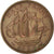 Coin, Great Britain, Elizabeth II, 1/2 Penny, 1957, EF(40-45), Bronze, KM:896