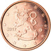 Finland, Euro Cent, 2017, PR, Copper Plated Steel